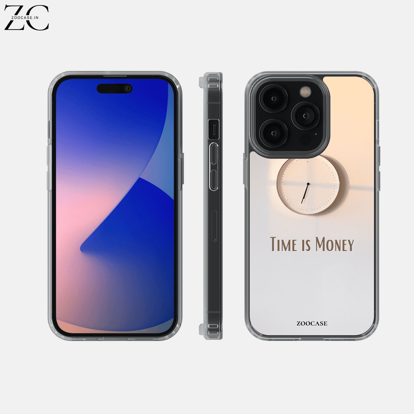 "Time is money" Silicon Case