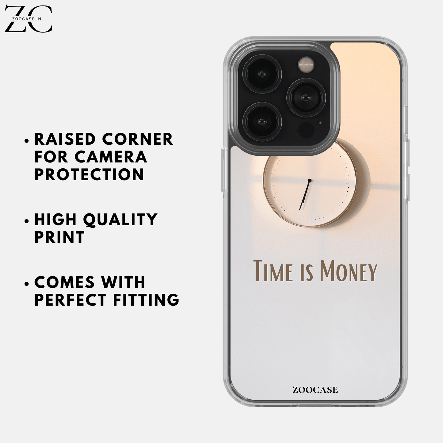 "Time is money" Silicon Case