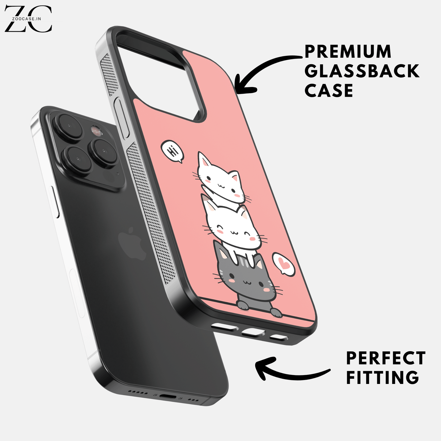 CuteCat Glassback Case