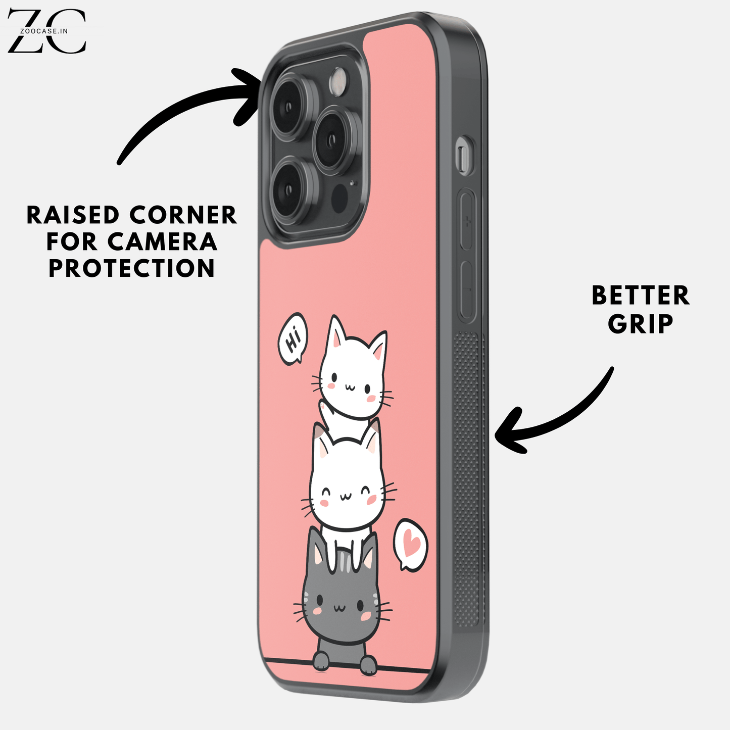 CuteCat Glassback Case