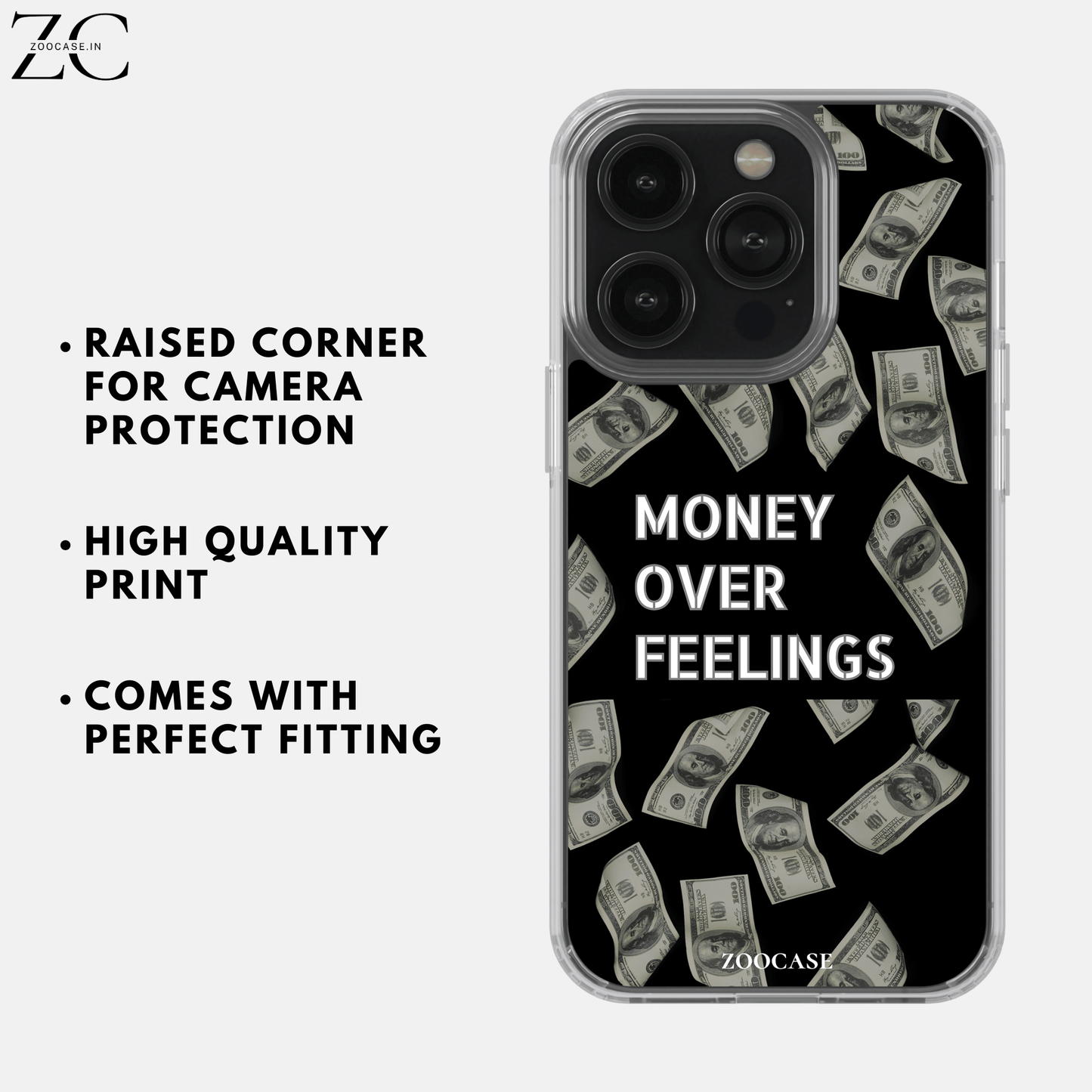 Money over feelings Silicon Case