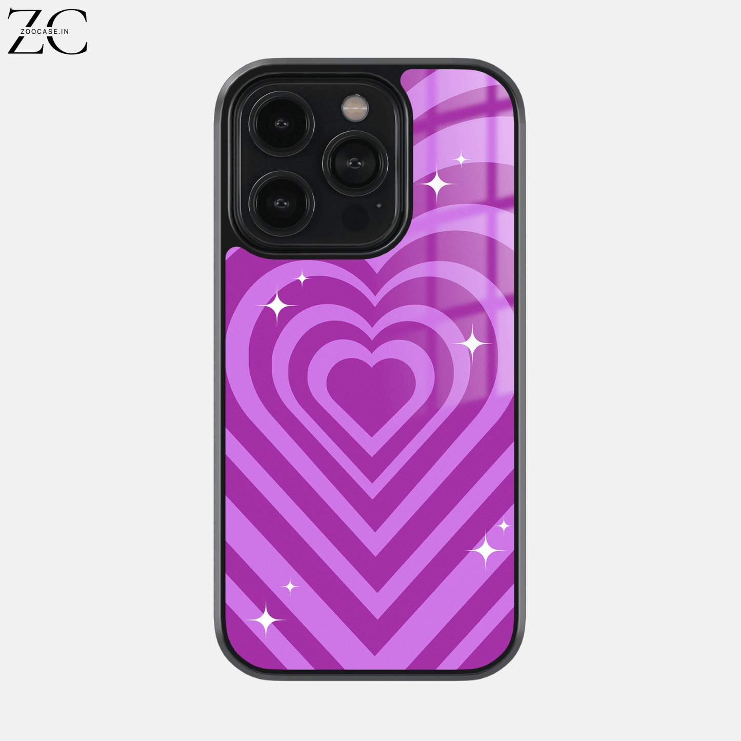 Purple Hearts Glassback Case