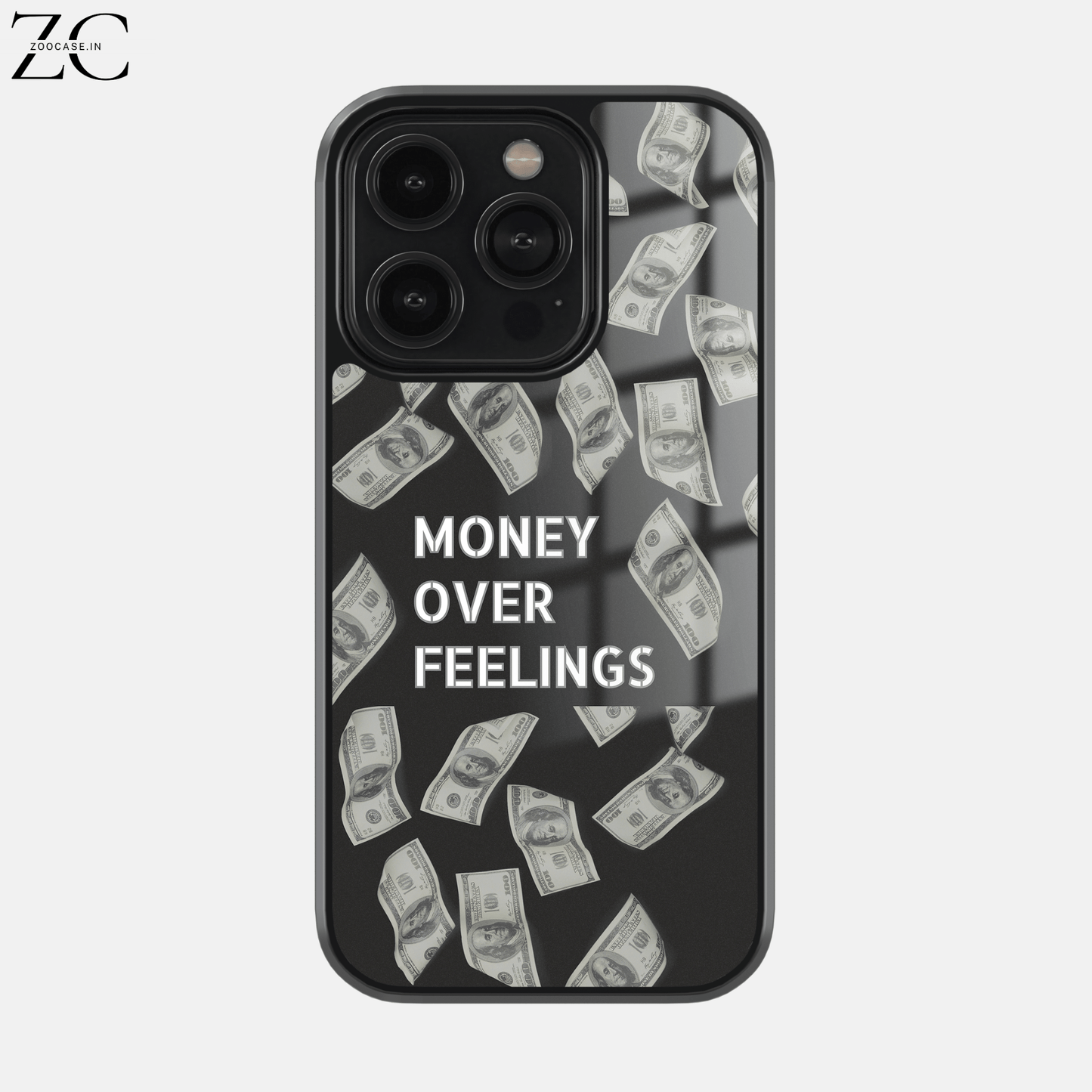 "Money Over Feelings" Glassback Case