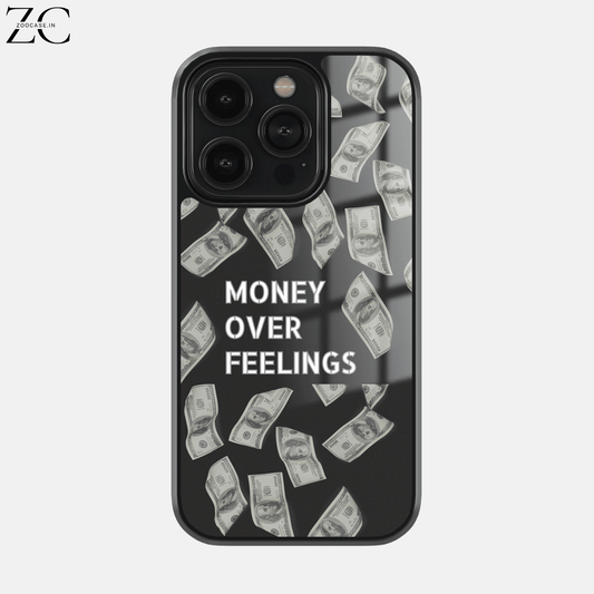 "Money Over Feelings" Glassback Case