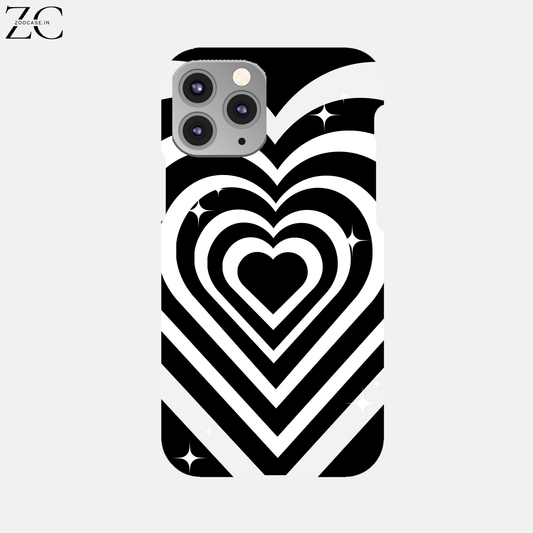 Black Hearts Hard Phone Case