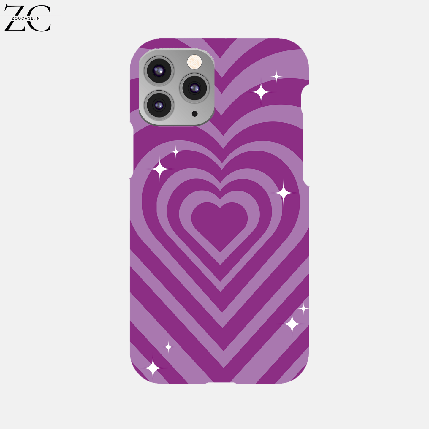 Purple Hearts Hard Phone Case