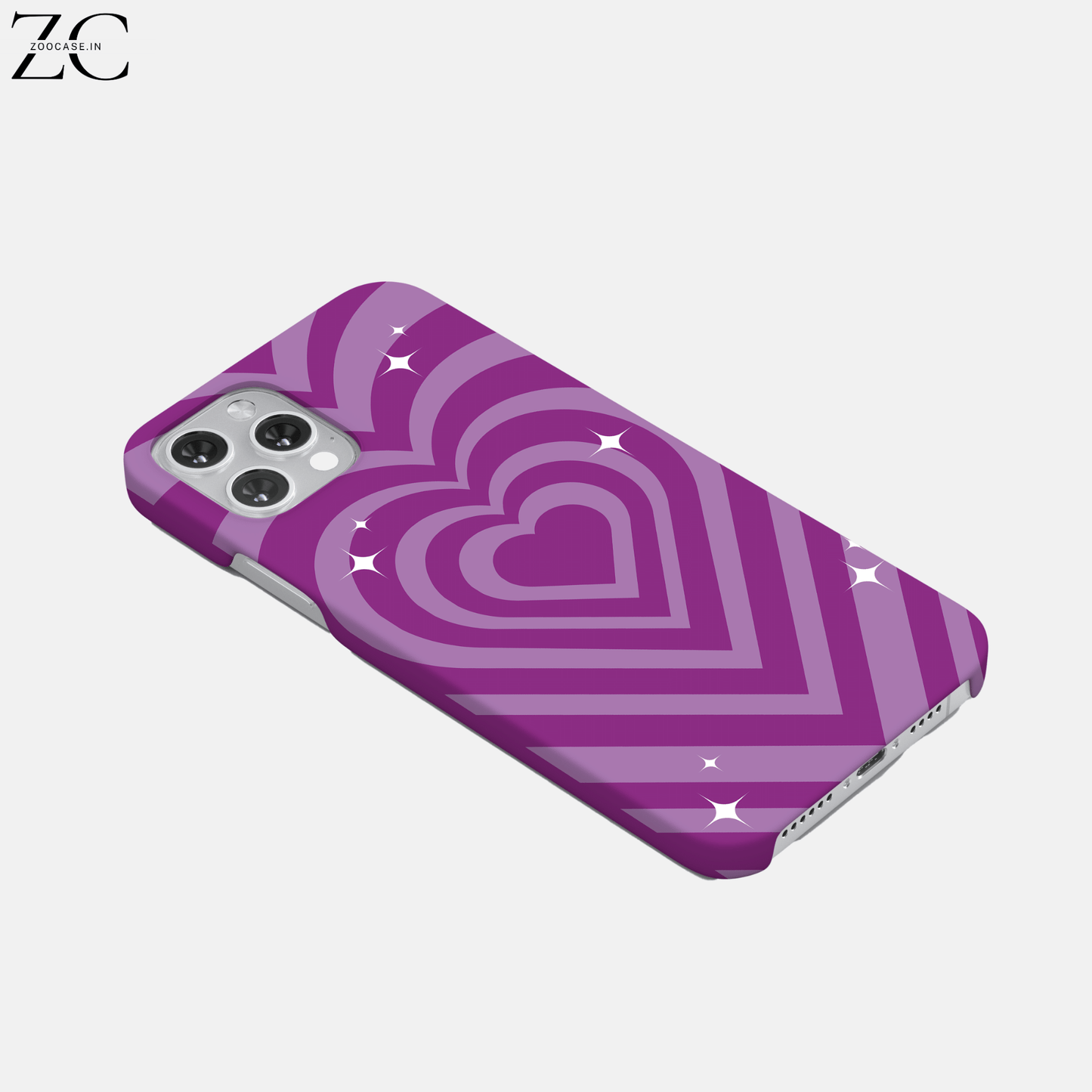 Purple Hearts Hard Phone Case