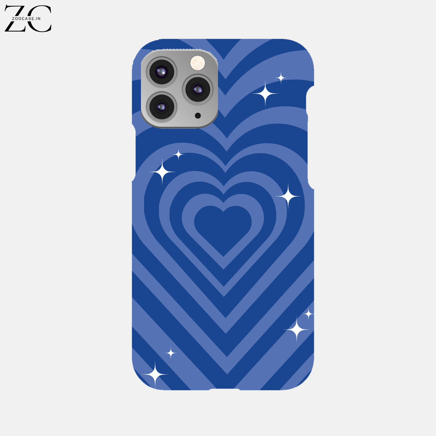 Blue Hearts Hard Phone Case