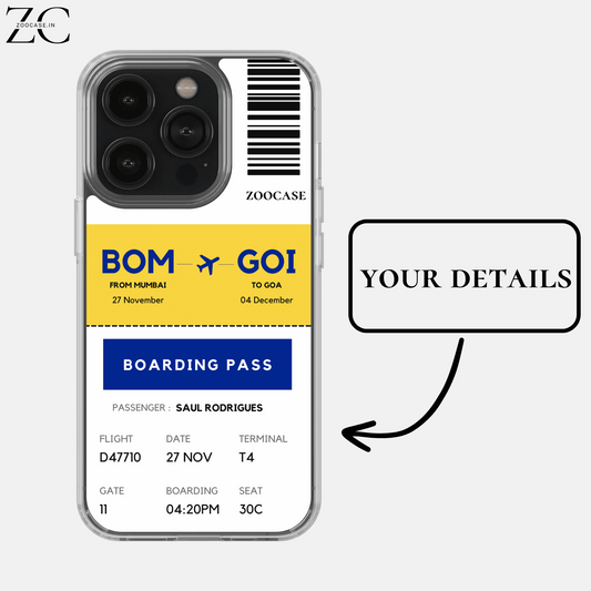 Customised Boarding pass Silicon Cover