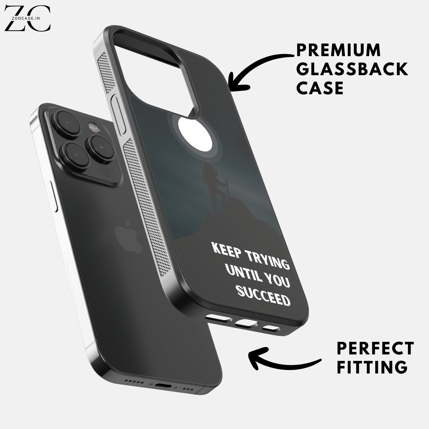 "Keep Trying" Glassback Case