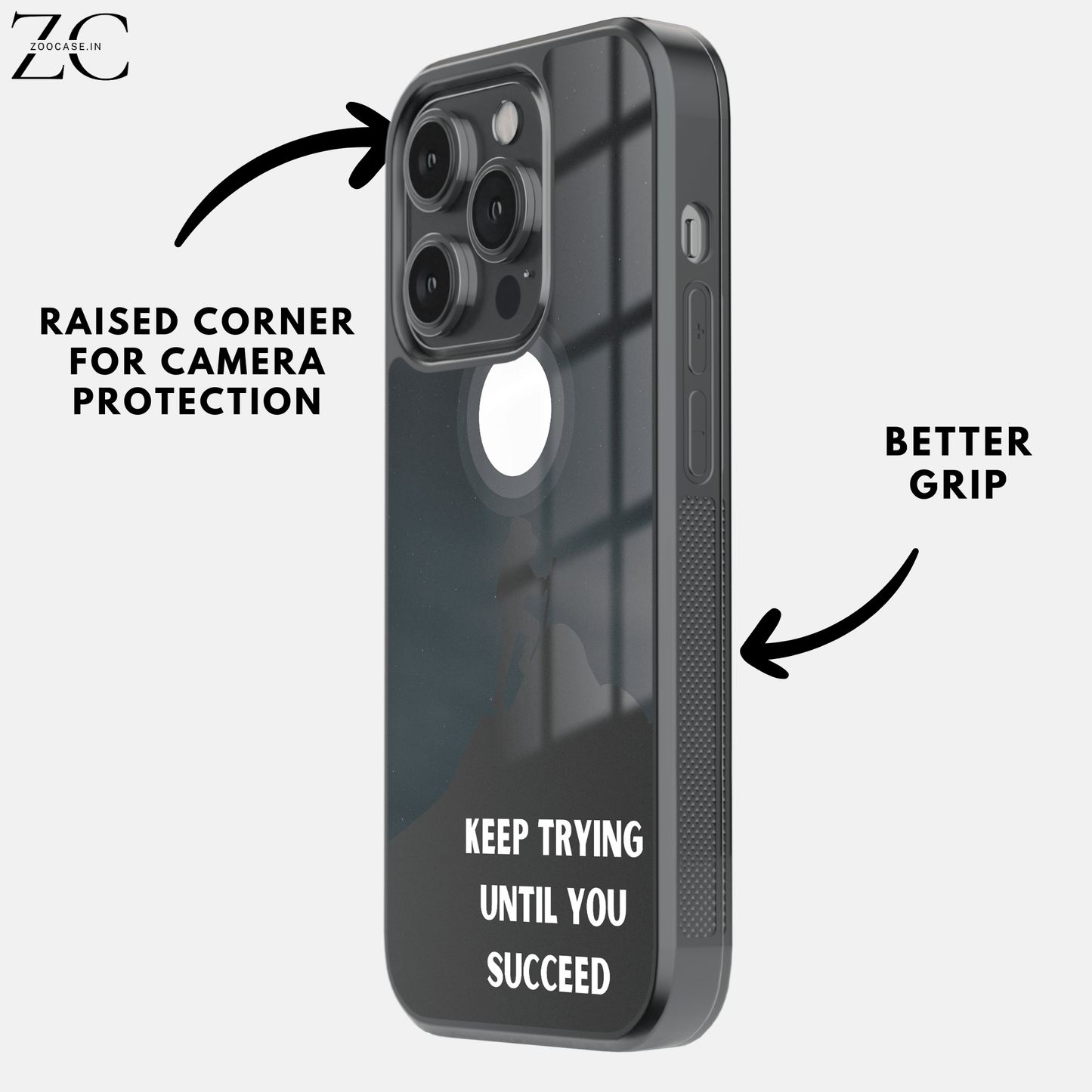 "Keep Trying" Glassback Case