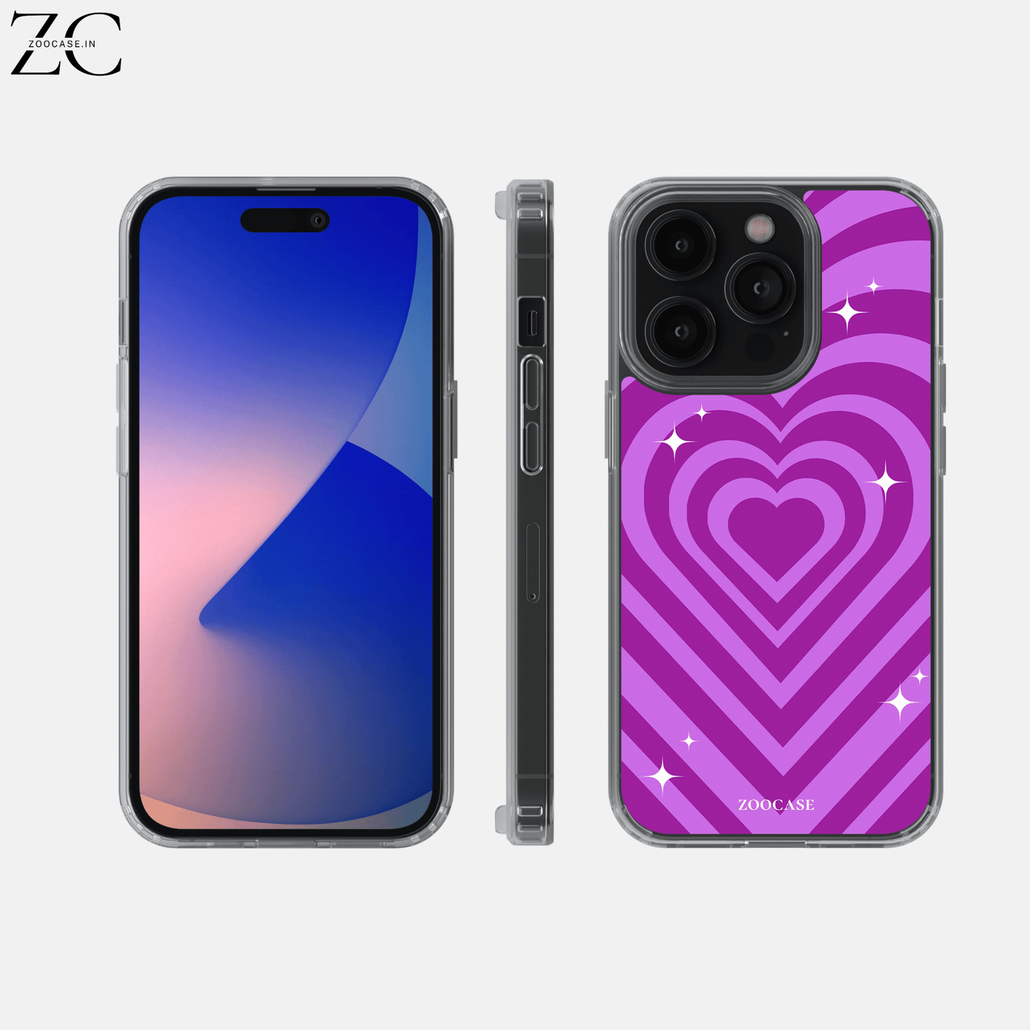 Purple Hearts Silicon Case