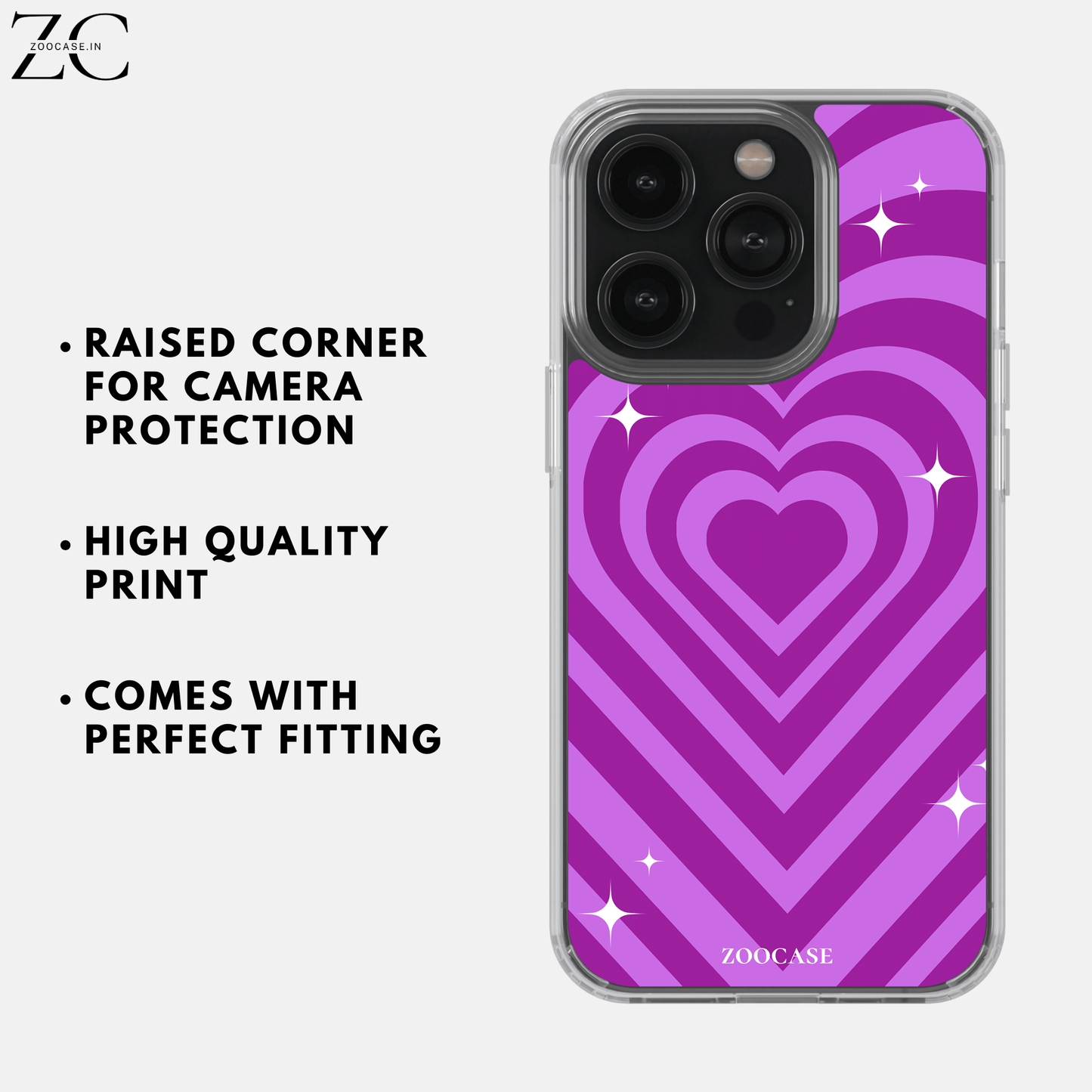 Purple Hearts Silicon Case