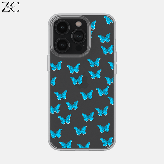 Blue Butterflies Silicon Case