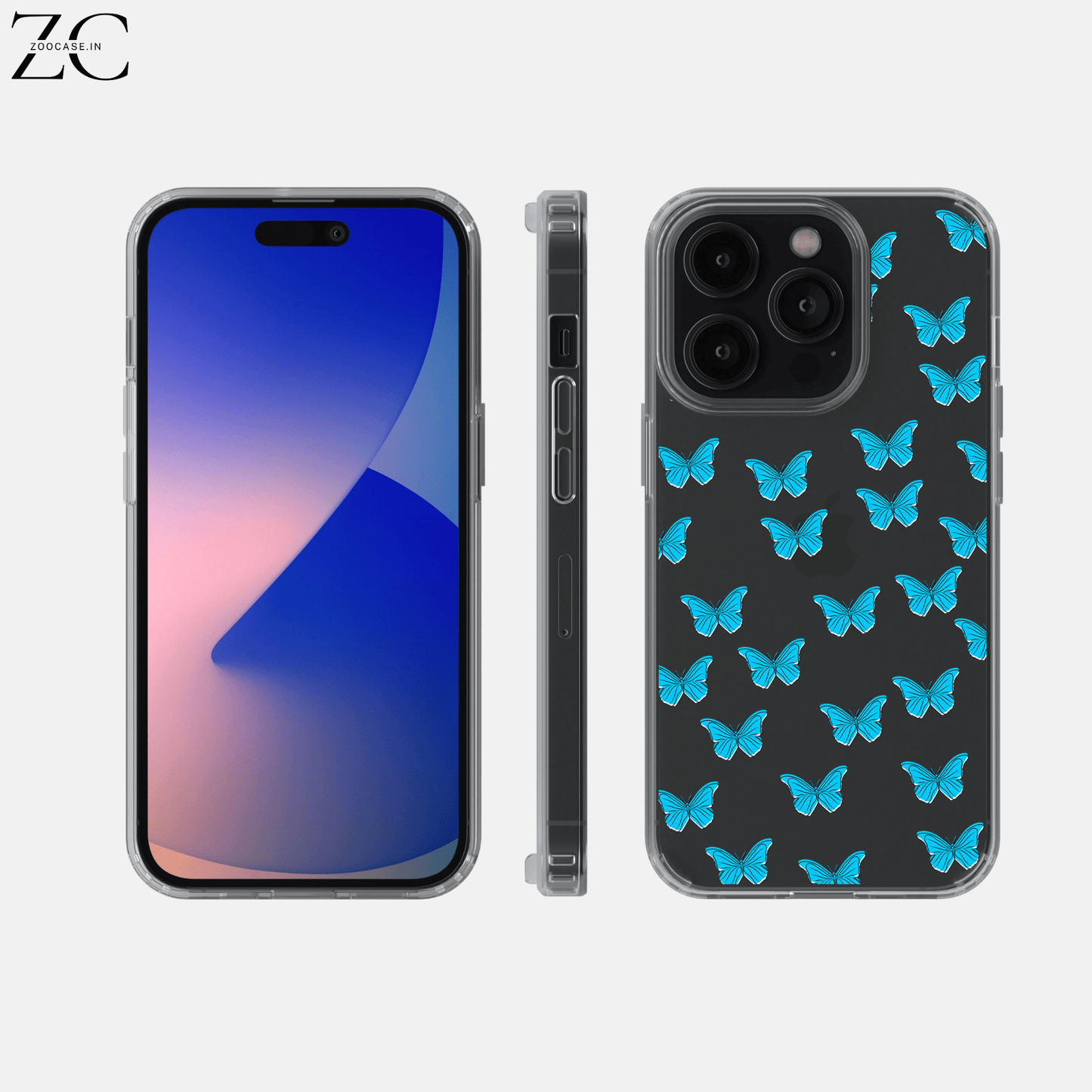 Blue Butterflies Silicon Case